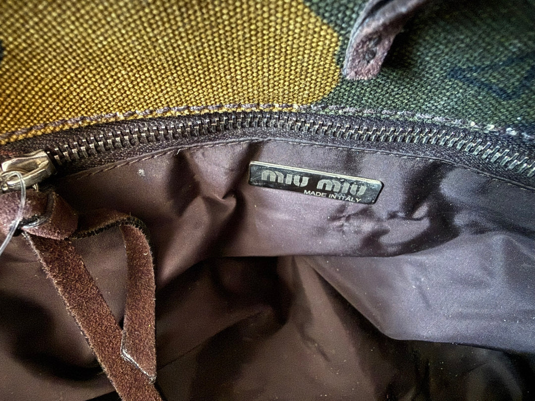Miu Miu Preowned great condition Size M Green & Brown Purse