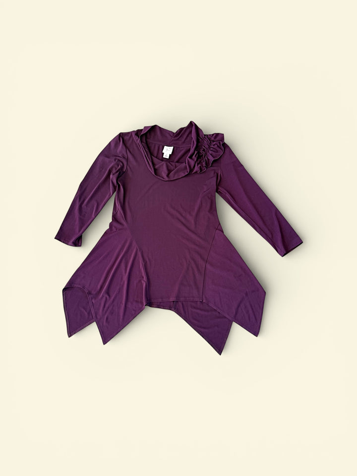 YVOS Preowned great condition Size S Plum Tunic