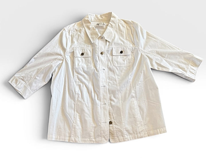 Cj Banks Preowned great condition Size 2X White Jacket