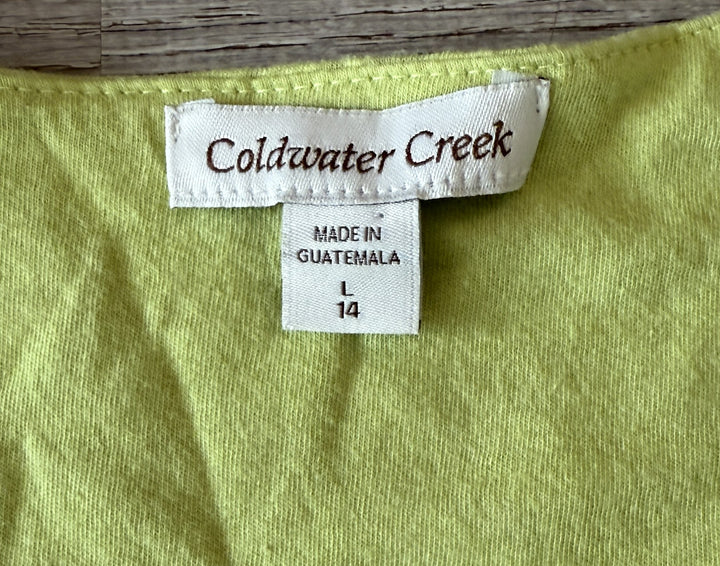 Coldwater Creek Preowned great condition Size L Green Blouse