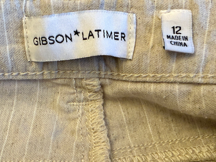 Gibson & Latimer Preowned great condition Size 12 Beige & White Pants