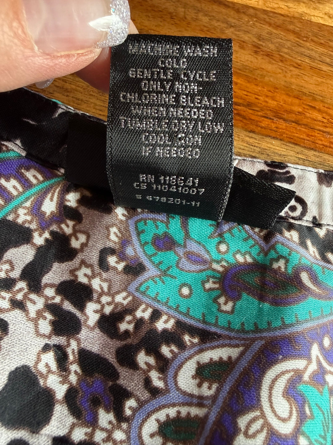 Lane Bryant Preowned great condition Size 24 black/purple/teal Top
