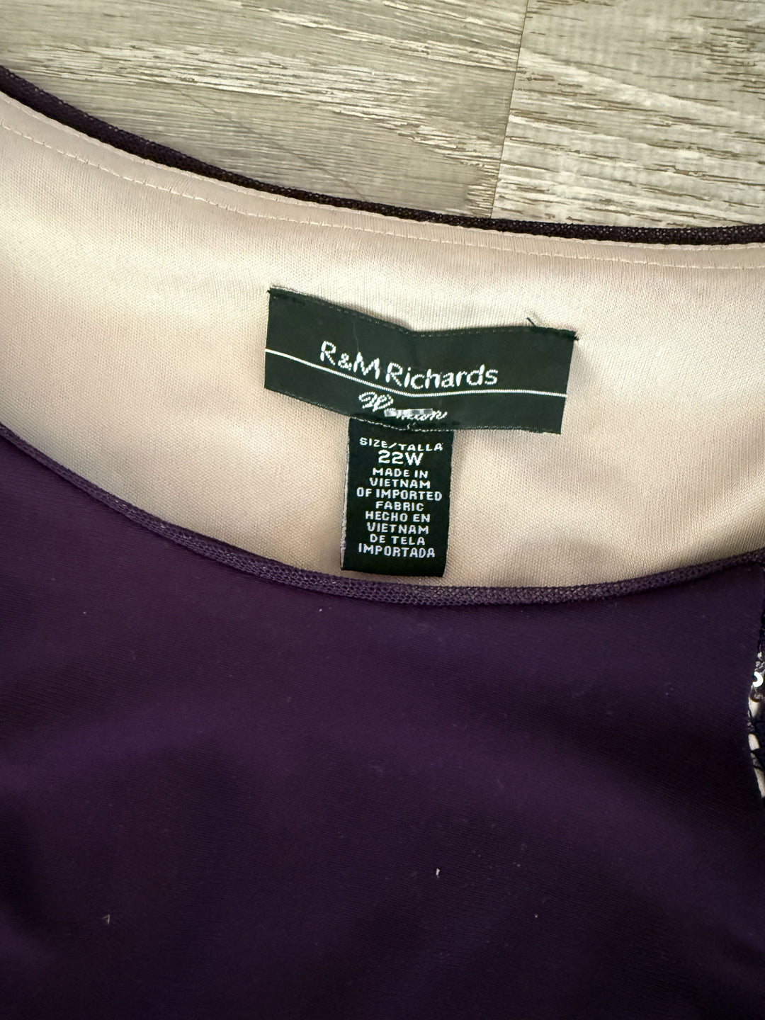 R&M Richards Size 22 Plum Dress dressy