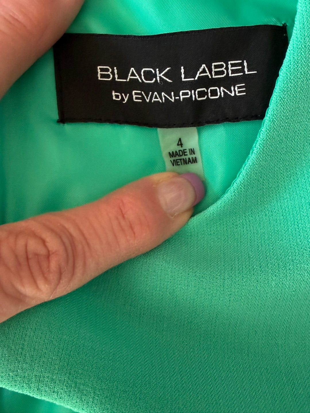 Black Label by Evan Picone Preowned great condition Size 4 Green Dress