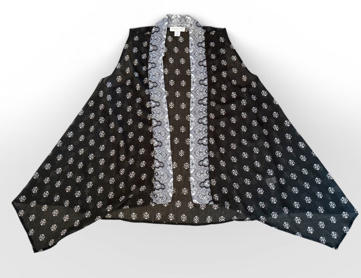 Christopher & Banks Size PL Black/white Cardigan