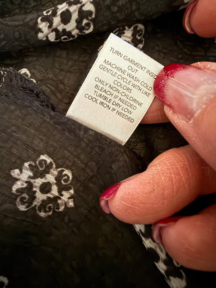 Christopher & Banks Size PL Black/white Cardigan