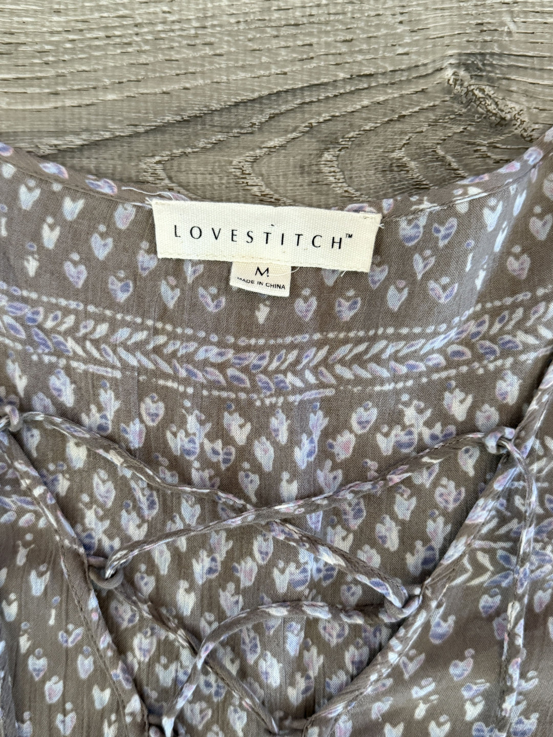 Lovestitch Size M Taupe Tunic