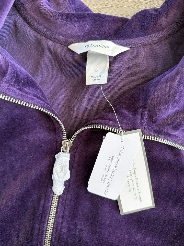 Cj Banks New With Tags Size 3X Purple Jacket outdoor