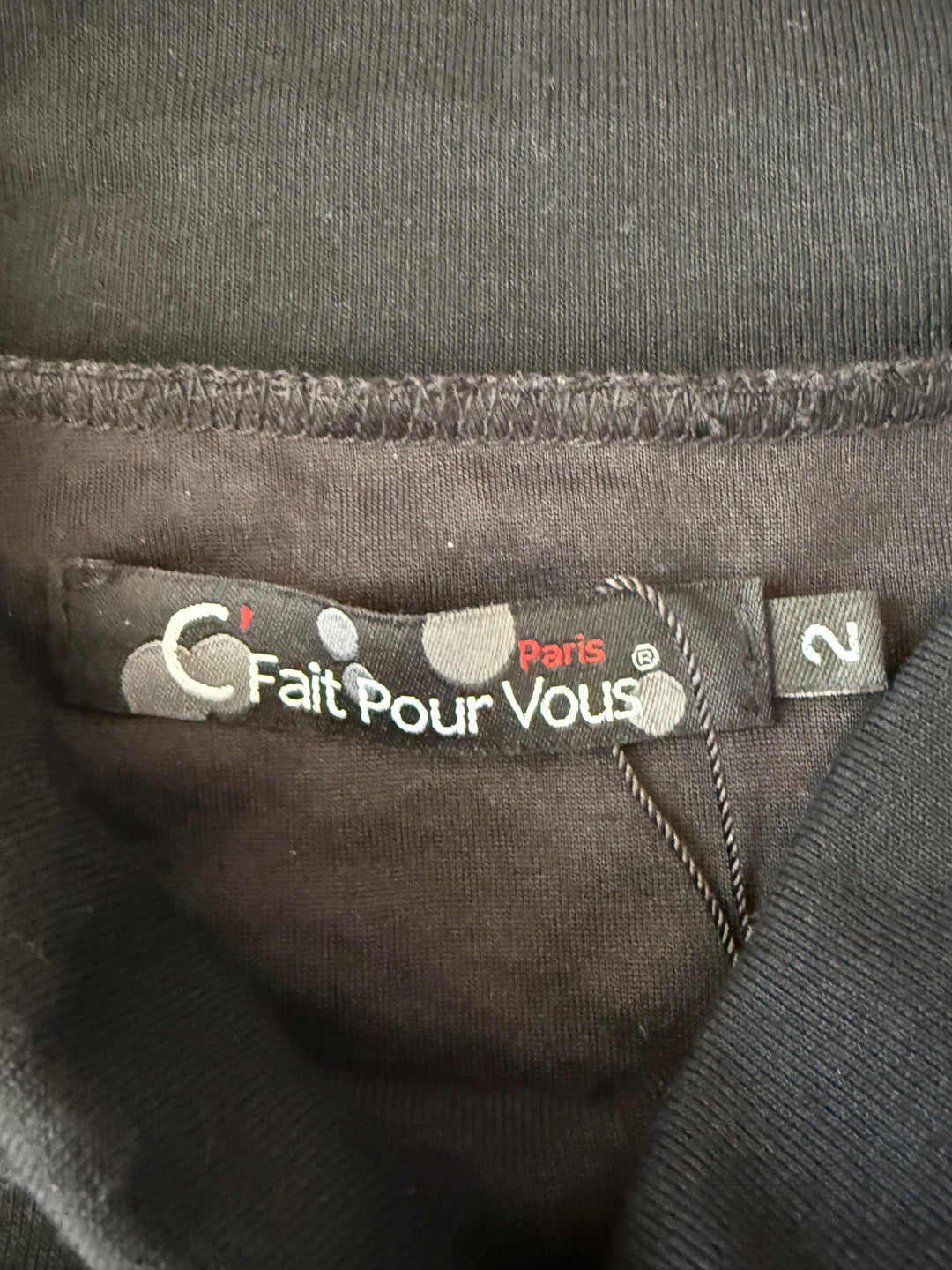 C' Fait Pour Vous Preowned great condition Size M black/gray Tunic