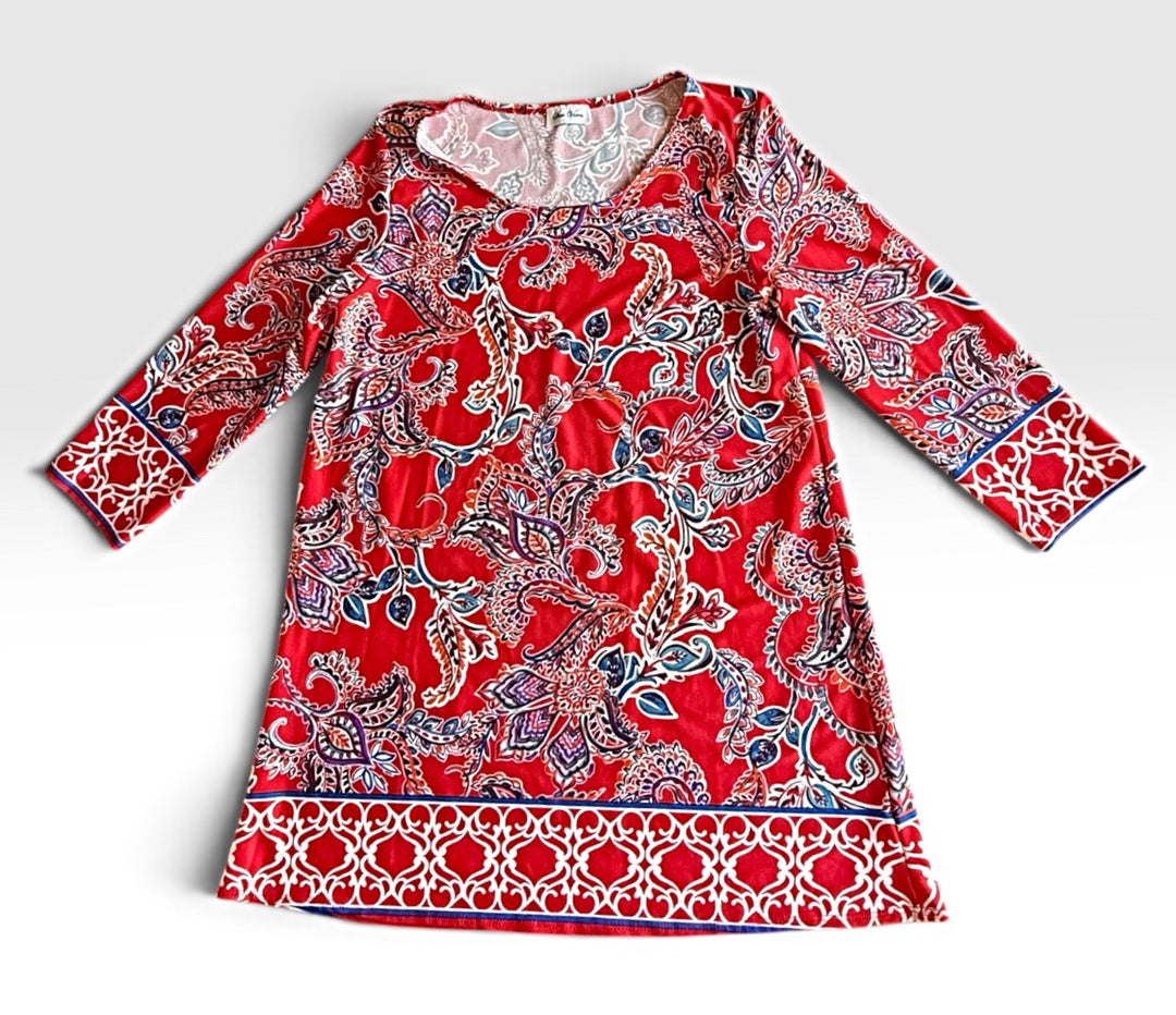 Star Vixen Preowned great condition Size M Red/multi Tunic