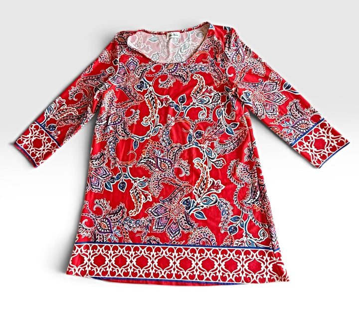 Star Vixen Preowned great condition Size M Red/multi Tunic