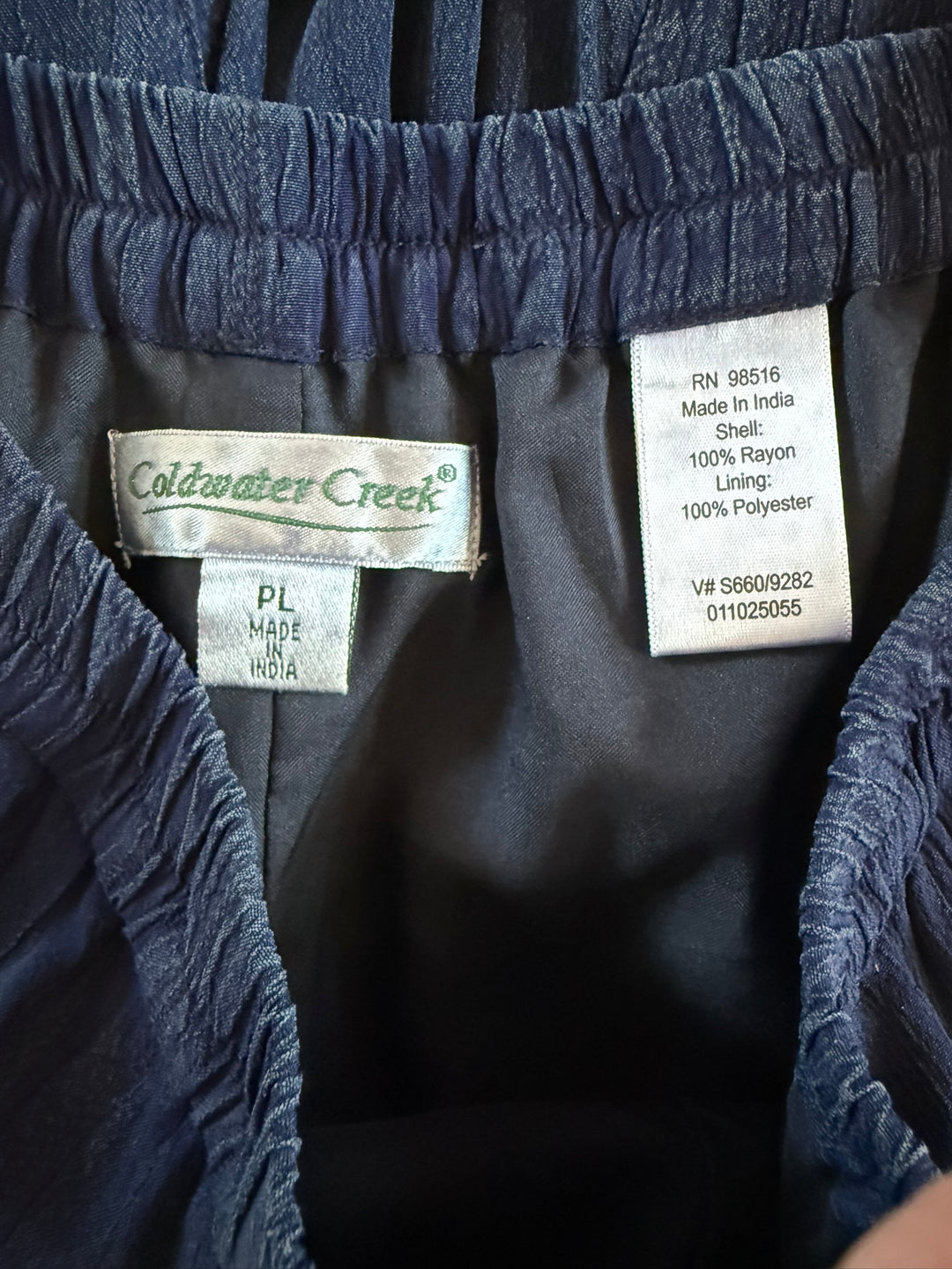 Coldwater Creek Preowned great condition Size PL Navy Skirt