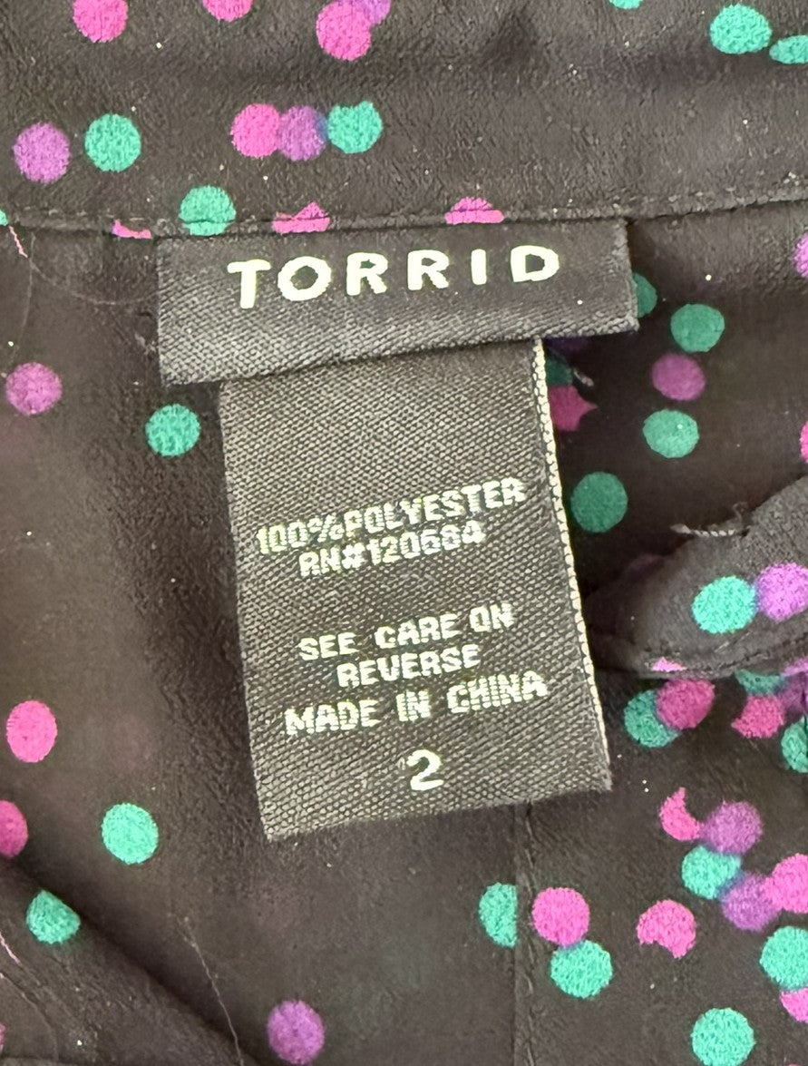 Torrid Preowned great condition Size 2X Black/Multi Blouse