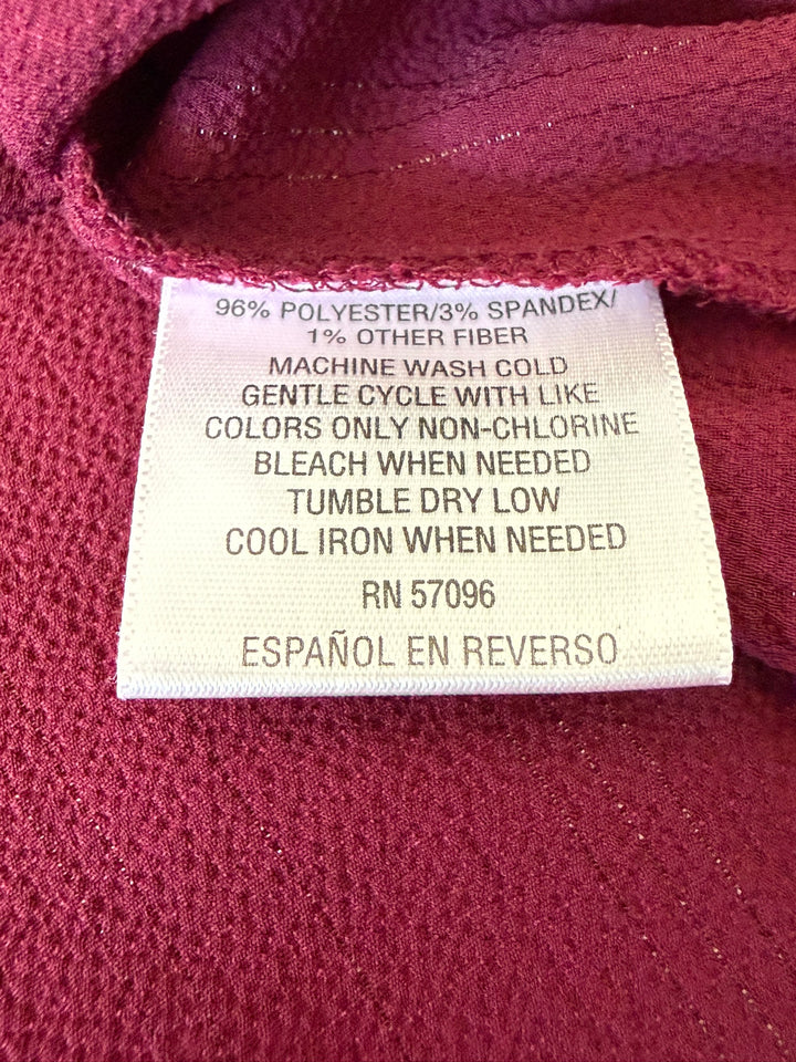 Style & Co. Preowned great condition Size 1X Burgundy Blouse