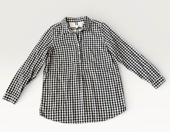 J.Jill Preowned great condition Size S Black/Ivory Tunic