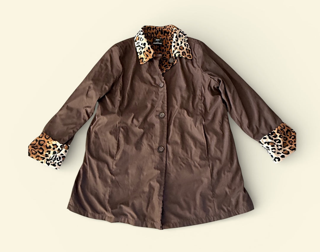 Dennis Basso Preowned great condition Size 3X Brown Coat