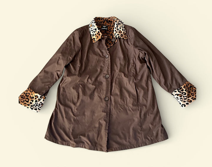 Dennis Basso Preowned great condition Size 3X Brown Coat