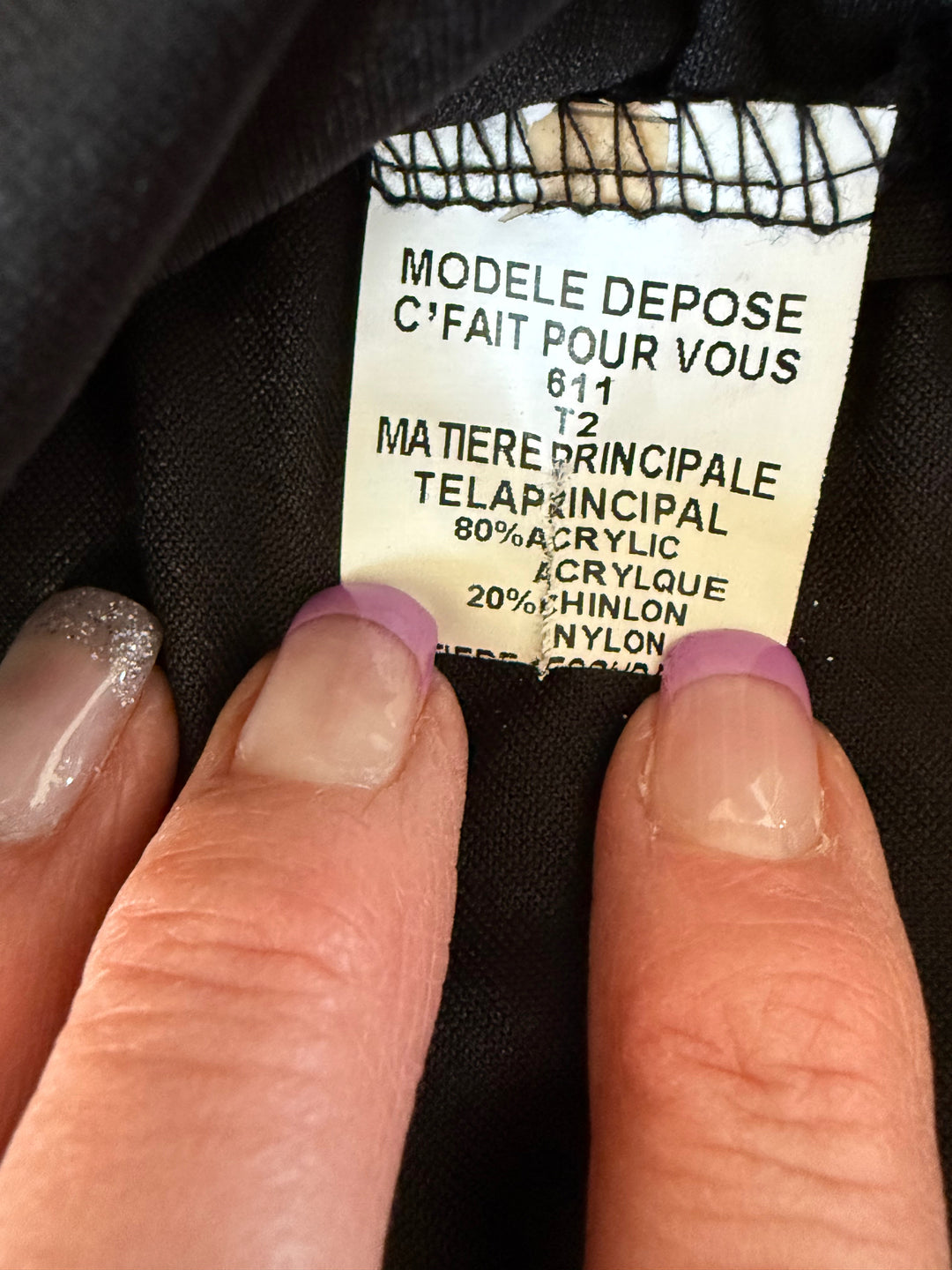 C' Fait Pour Vous Preowned great condition Size M black/gray Tunic