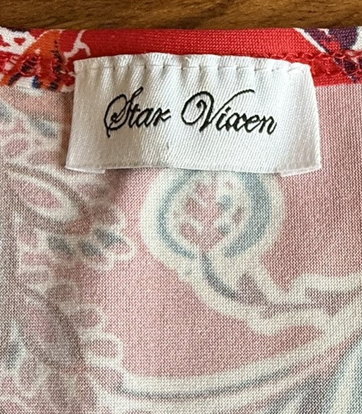 Star Vixen Preowned great condition Size M Red/multi Tunic